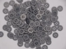 Vintage Matte Silver Steampunk 4-Hole Buttons 11mm 15mm Lot of 13 or 144 B36