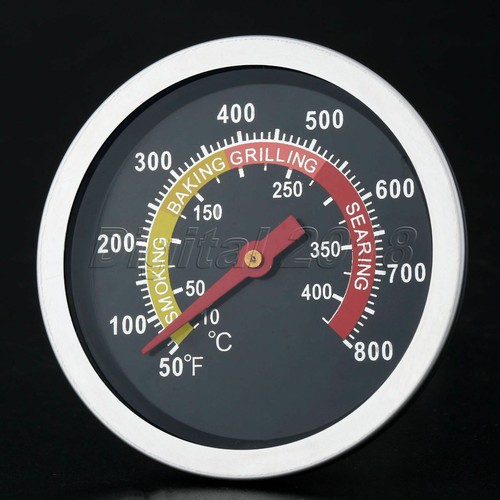 800 ° F Acero Barbacoa Barbacoa Carbón Parrilla Madera Fumador Termómetro Medidor de Temperatura - Imagen 4 de 12