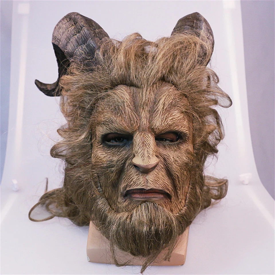 Cosplay Beauty And The Beast Mask Prince Mask  Horror Beast Mask Halloween Props - Image 3 of 4