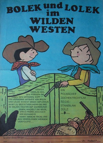 Bolek und Lolek im Wilden Westen Polen 1988 Kinder Trickfilm Plakat A3 42x30 cm - Bild 1 von 1