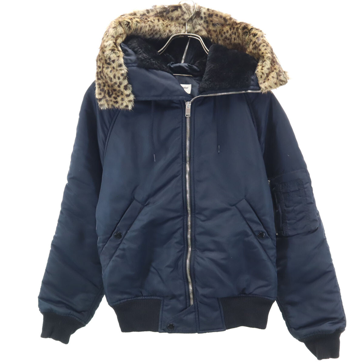 SAINT LAURENT 15AW pelliccia marmotta italiana N 2B giacca militare giacca volo uomo