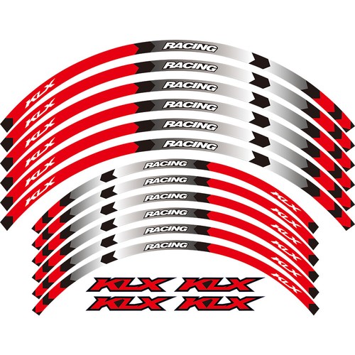 21" 18" RIM STRIPES WHEEL STICKERS FOR 2008-2016 KAWASAKI KLX 450R KLX 250 H T - Picture 7 of 21