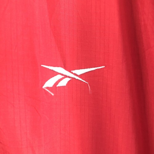 Reebok Windbreaker Mens Medium Red VTG Pullover Y2K Half Zip Snap Button (048) - Picture 2 of 12