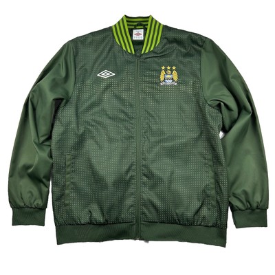 (XL) Umbro Manchester City Jacke Bomberjacke Warmejacke Grün (0033)