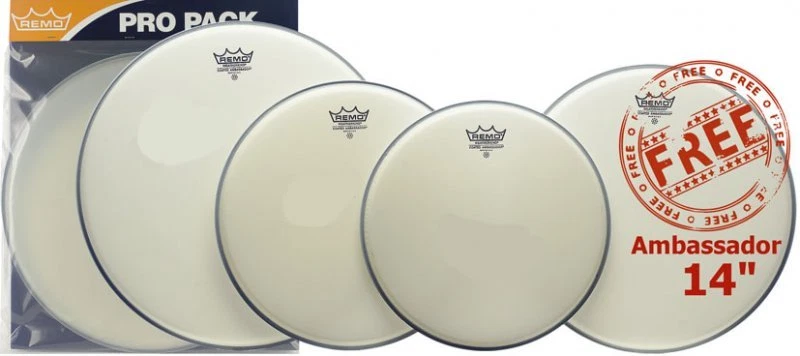 Remo Ambassador Coated Fusion Drum Head Confezione Valore PP-0110-BA