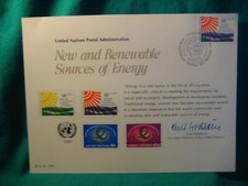  First Day UN-Geneva Souvenir Card-New & Renewable Sources of Energy-Card #SC20