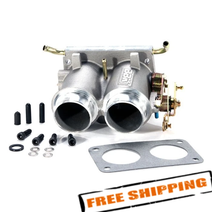 Cuerpo de acelerador doble BBK 3501 56 mm para Ford F-150 1987-1996 5,0 L y 5,8 L 302/351 Foto 2 de 4