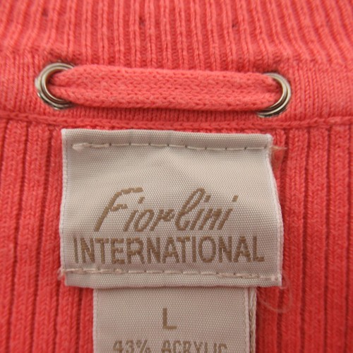 Fiorlini International Womens Sweater Large Peach Round Neck 3/4 Sleeve Stretch - Picture 5 of 10