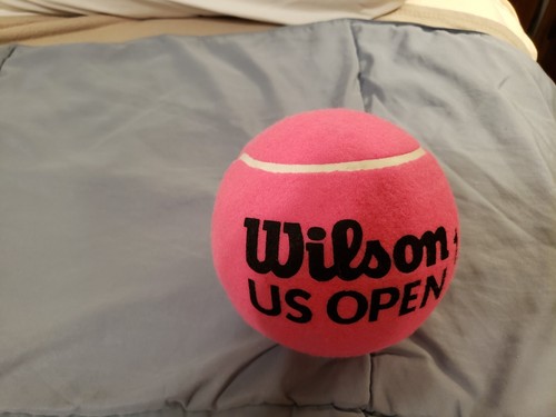 US Open Pink Wilson 1 Jumbo Tennis Ball Rare For Autographs - Picture 2 of 7