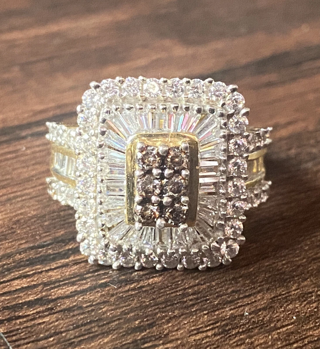 Bella Luce CZ 18k Yellow Gold Over Sterling Silver Ring 925 Sz11