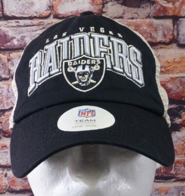NWT Las Vegas Raiders NFL Team Headwear Black & White Trucker Hat Cap