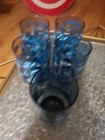 Vintage Libbey Old Town Blue Onion Footed Glasses Tumblers Set of 5 — photo 2