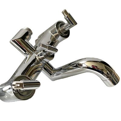 #ad Dornbracht Wall Mounted Faucet With Pressure Tub 3 Hole Nickel $159.20