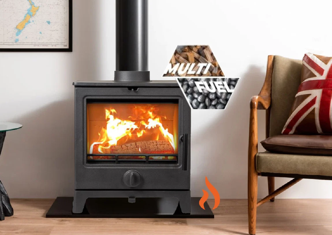 INSTALLER PACK +A STOVE Derwent Multi Fuel 5 kW SOLID Wood Burner Flexible  liner | eBay