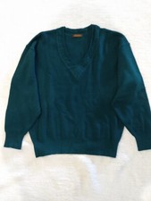 wool dark green sweater men size M
