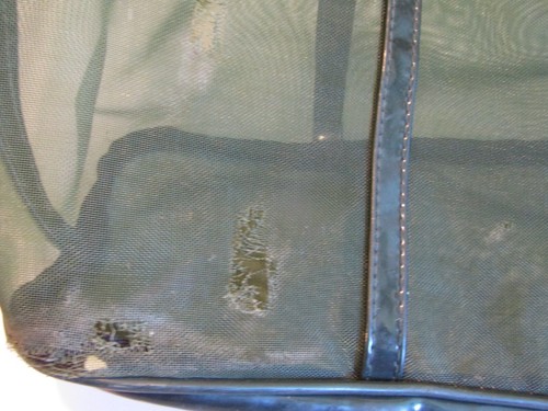 Bolso de Mano Marshall Field's & Co. VERDE Malla con Asa de Vinilo Verde - Imagen 8 de 9
