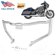 Chrome Chopped Engine Guard Highway Crash Bar For Harley Touring Glide 2009-UP