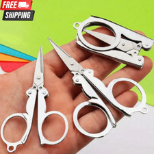 4 Pcs Folding Scissors Mini Handy Multi User Pocket Travel Small Craft Cutter