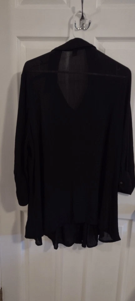 Blusa y camisola negra de fiesta/vacaciones Alfani para mujer de 2 piezas manga 3/4 talla 2XL Foto 3 de 4