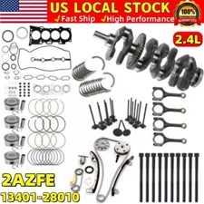 2AZ-FE 2.4L Engine Overhaul Rebuild Kit w/ Crankshaft Rods Timing Kit For Toyota