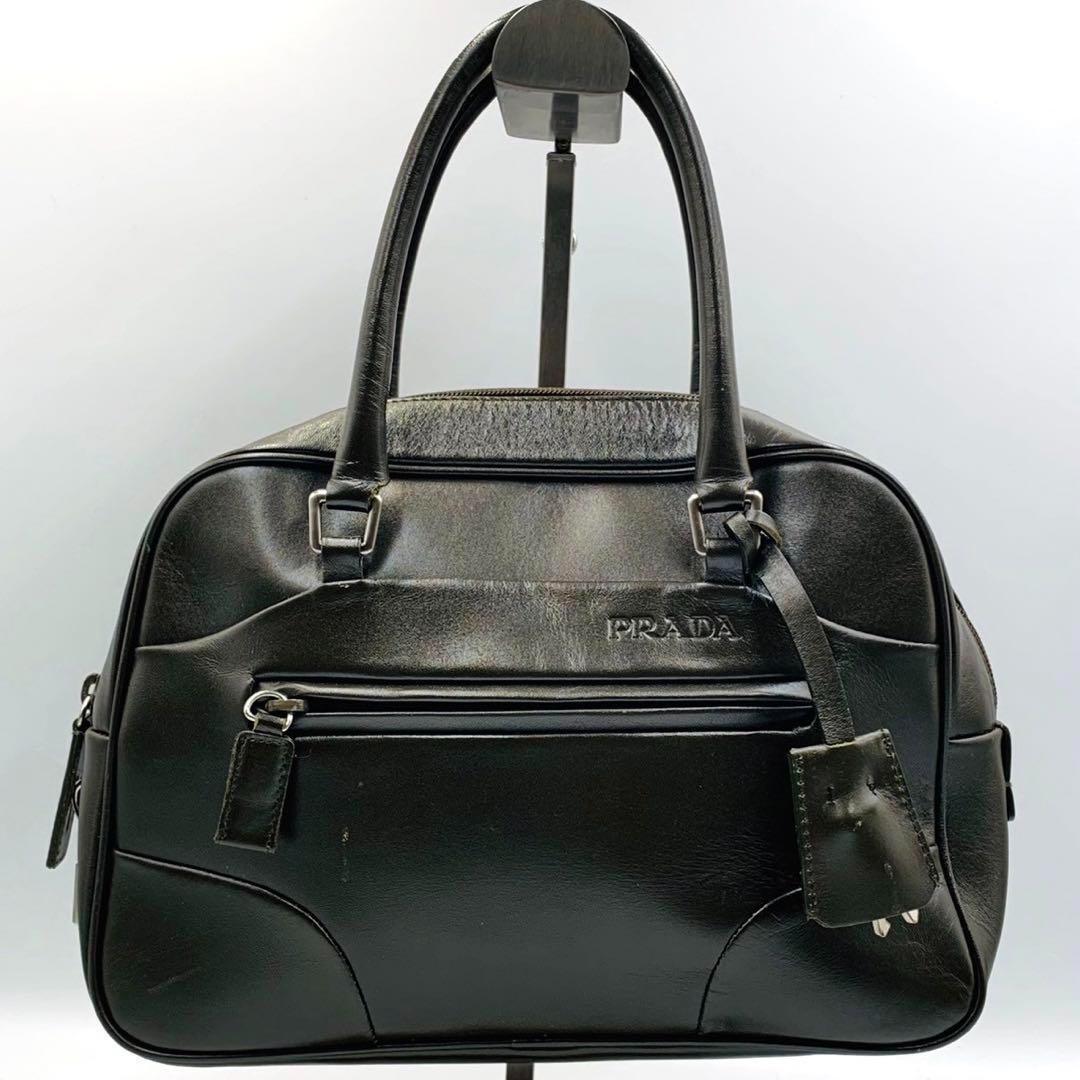 Authentic Prada y2k archive handbag tote bowring leather Authentic Prada y2k archive handbag tote bowring leather