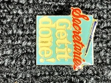 Beautiful Pin Brooch Secretaries Get It Done Multicolor Classic Funwares 1989