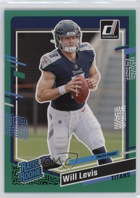 2023 Panini Donruss Rated Rookie Press Proof Green Will Levis #397 r7x