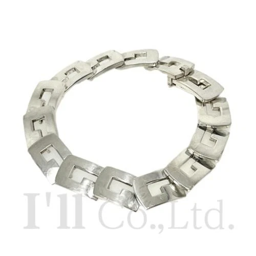 Y0719 Bracciale Gucci Logo Argento Sterling BVLGARI Accessorio Gioielli Aperto G