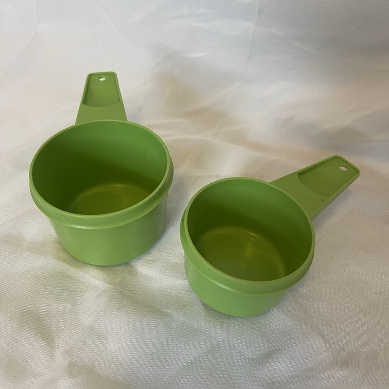 Vintage Tupperware measuring cups 1/2 and 3/4