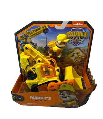 NEW PAW PATROL Rubble & Crew RUBBLE'S BULLDOZER TRUCK & Dog Figure Toy (2023)