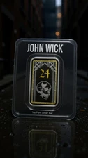 John Wick Rules of Engagement Card # 24 - The Skull  1 oz .999 Silver ONLY 750