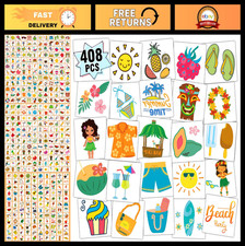 408 PCS Kids Temporary Tattoos - Fun Party Supplies, Goodie Bag Stuffers, Birthd