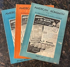 LOT of 3 1944 American Ironsmith Welding Magazine WWII Articles Advertising Help
