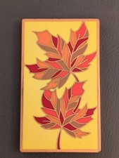 UNACTIVATED-Geocoin - Fall Leaves/Racoon Coin