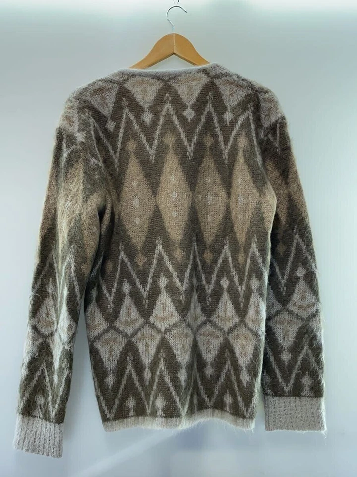 Cárdigan GIORGIO ARMANI (delgado) 50 lana KHK patrón total usado Foto 2 de 4