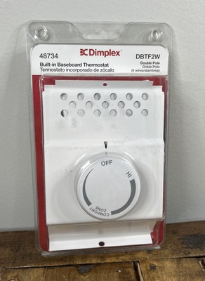 NEW Dimplex Double Pole Built-In Baseboard Thermostat - #DBTF2W