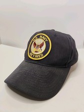 U.S. Navy Retired Military Snapback Cap Navy Blue