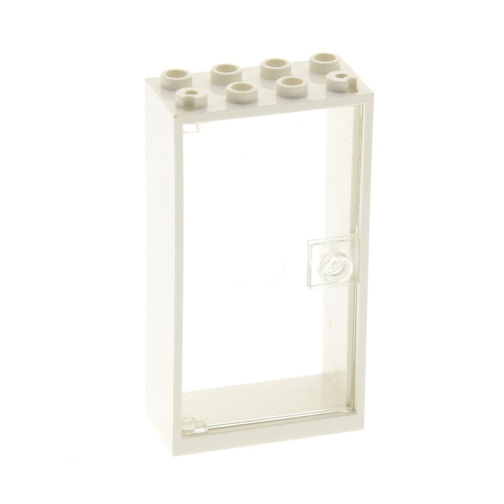 1x Lego Door Frame 2x4x6 White Door Leaf 1x4x6 Transparent 4521504 60616 60599