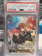 Weiss Quints Ichika Nino Miku Yotsuba Itsuki, Together 5HY/W101-016S SR PSA 10