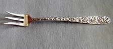 S.Kirk & Son Sterling Silver Repousse ~ Oyster/Seafood/Cocktail Fork ~ 5 1/4"