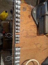 Vintage Snap On Socket Set 3/8 Drive Sockets Full Tray Rack