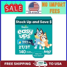Pampers Easy Ups Bluey Boys Potty Training Pants Size 2T-3T 140 ct