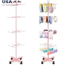 Rotating Display Rack Adjustable Jewelry Organizer Stand Multi-Function Use