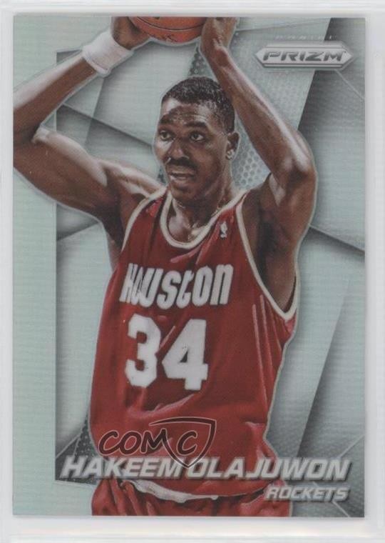 2014-15 Panini Prizm Silver Prizm Hakeem Olajuwon #153 HOF 4at