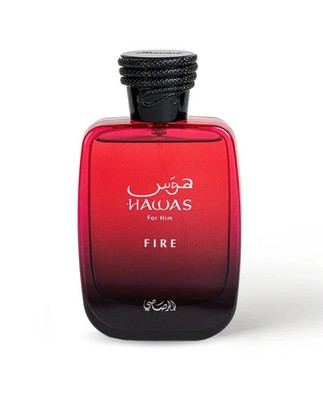 Hawas Fire by Rasasi Eau De Parfum Spray 3.3 oz for Men