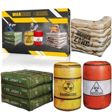 Package 4 Combat Battlefield Inflatables, Compatible with Nerf, Laser tag, Wa...