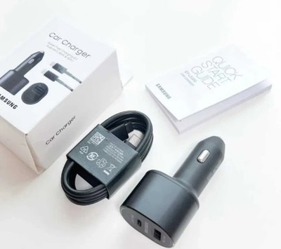 Samsung 45W 2Ports Super Fast Charging Dual Car Charger 5A TYPE-C Cable