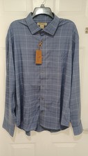 Elliot Mulryan Men's Button Up Blue Plaid Dress Shirt XL