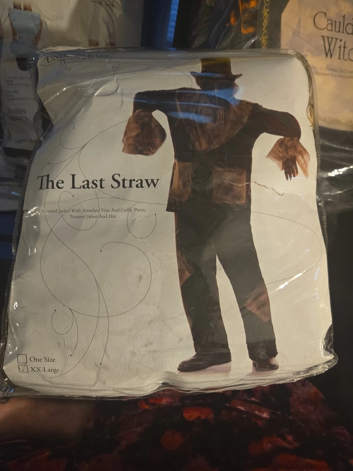 Mens The Last Straw a Complete Straw Man Scarecrow Costume Size XXL - Image 4 of 4