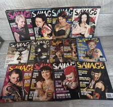 TATTOO SAVAGE Lot Of 13 Magazines 2001- 2006 A Walk On The Wild Side
